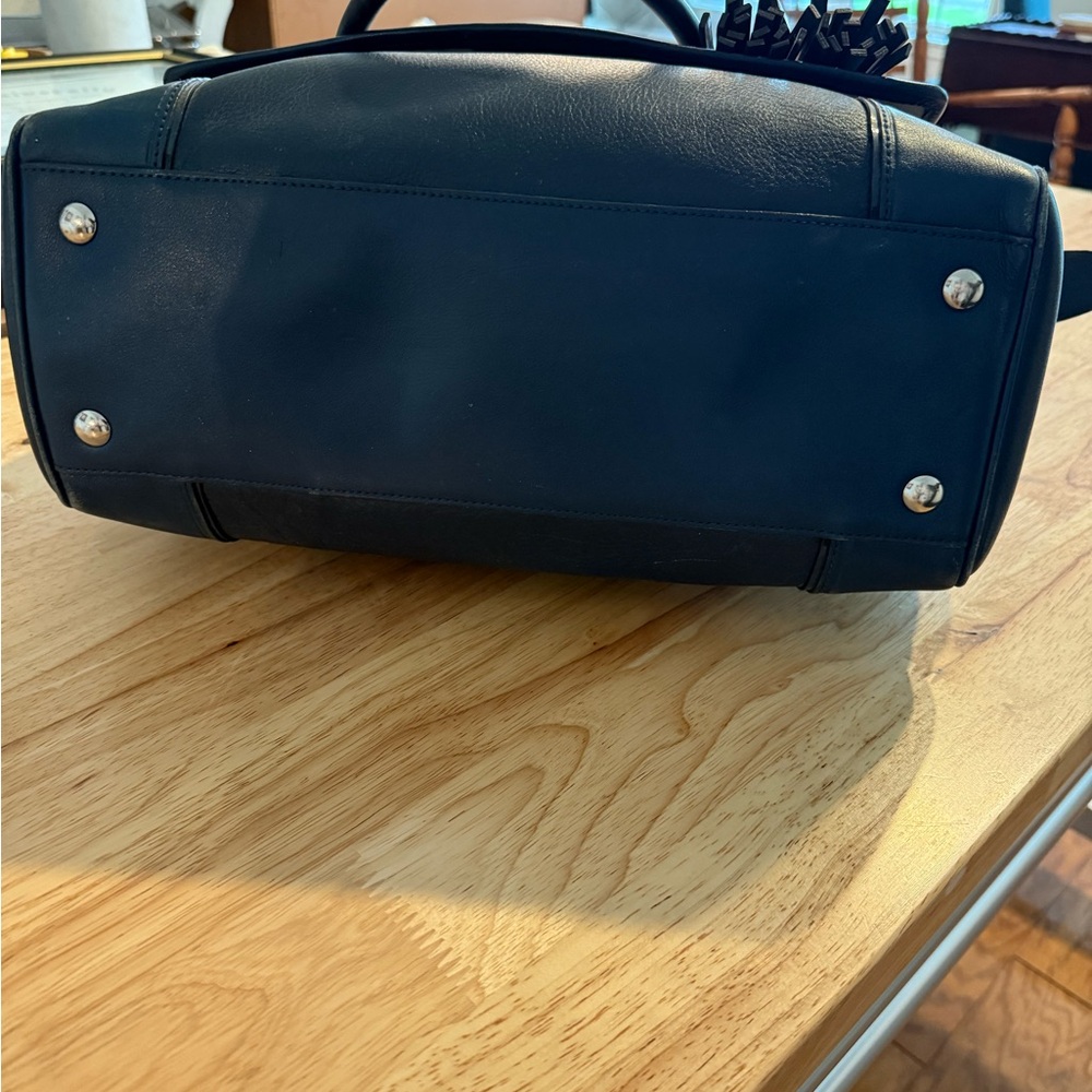 2013 Coach Navy Blue Python Embossed Large Harper… - image 6